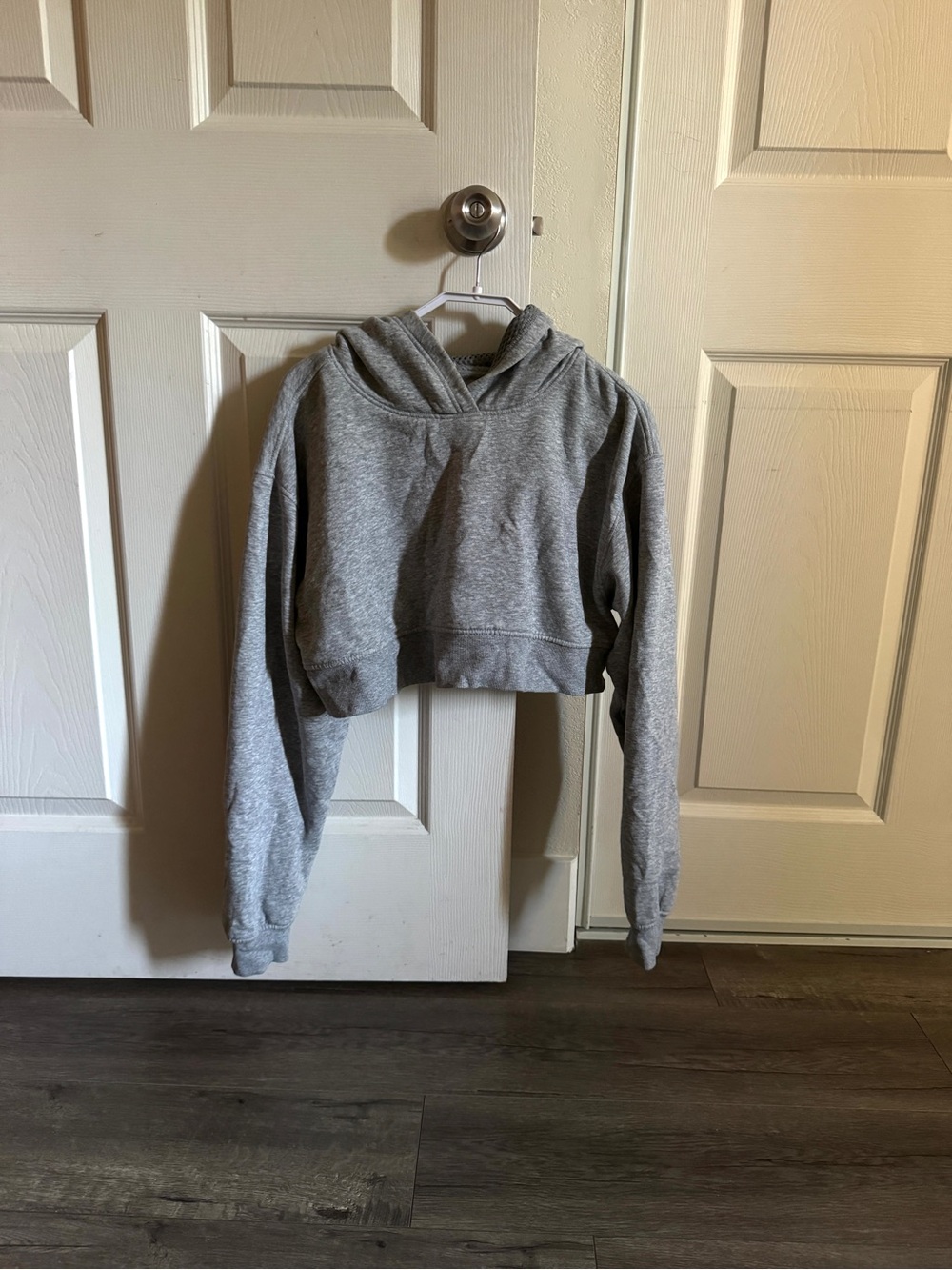 Free people movement Gray cropped hoodie